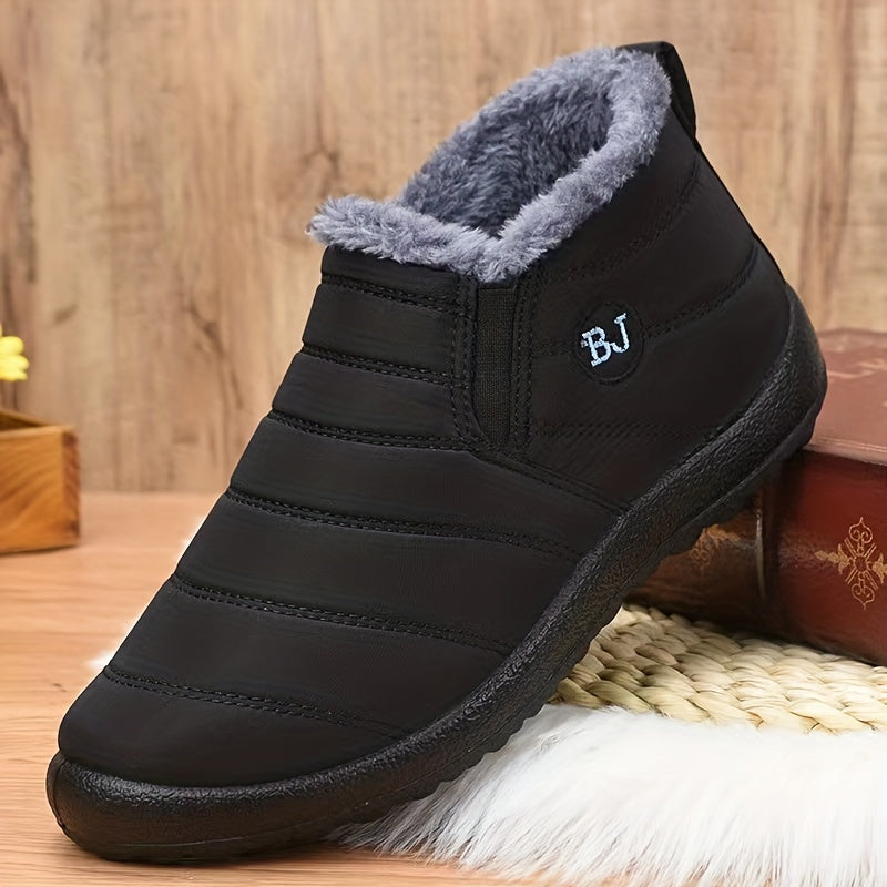 Men's Snow Boots - Warm Fleece Cozy Non-slip Ankle Boots for Winter Hiking