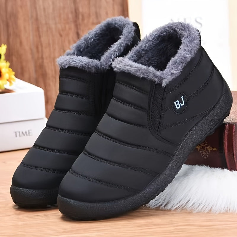 Men's Snow Boots - Warm Fleece Cozy Non-slip Ankle Boots for Winter Hiking