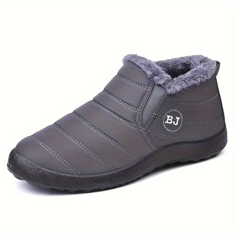 Men's Snow Boots - Warm Fleece Cozy Non-slip Ankle Boots for Winter Hiking