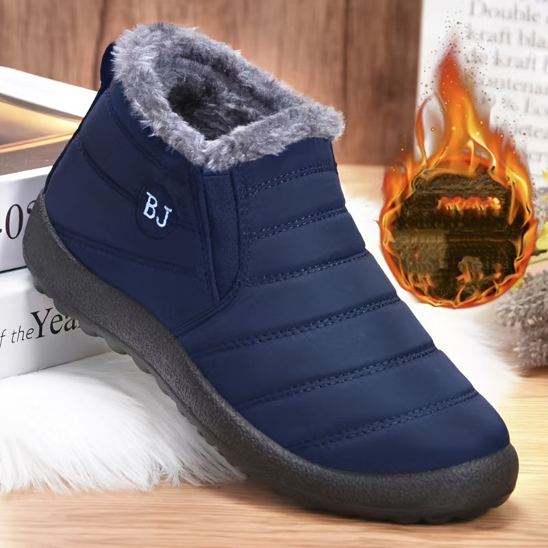 Men's Snow Boots - Warm Fleece Cozy Non-slip Ankle Boots for Winter Hiking