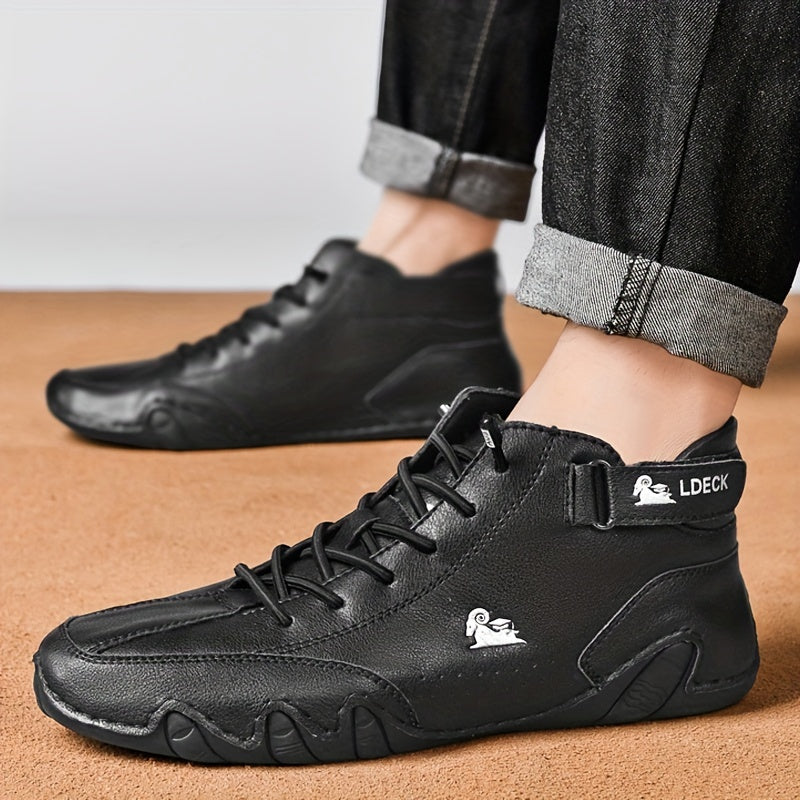 Men's Lace-Up Sneakers - Comfortable and Breathable Casual Walking Shoes