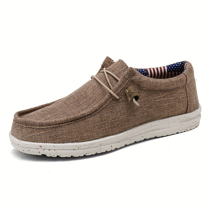 Men's Loafer Shoes - Decorative Shoelaces, Comfy Non-slip Slip-On Sneakers