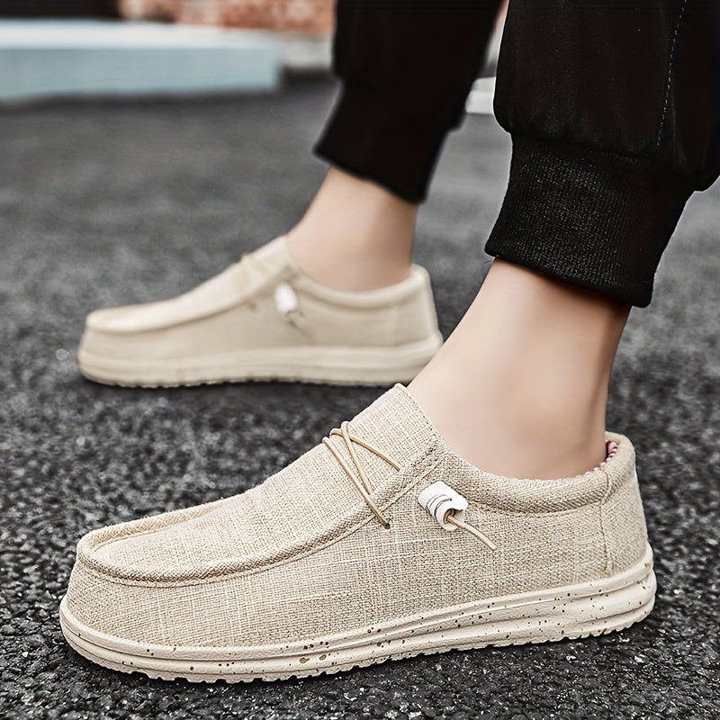 Men's Loafer Shoes - Decorative Shoelaces, Comfy Non-slip Slip-On Sneakers